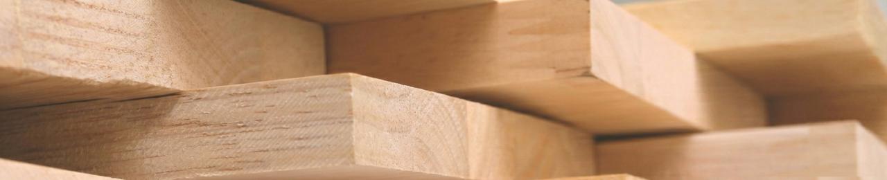 Stacked timber planks