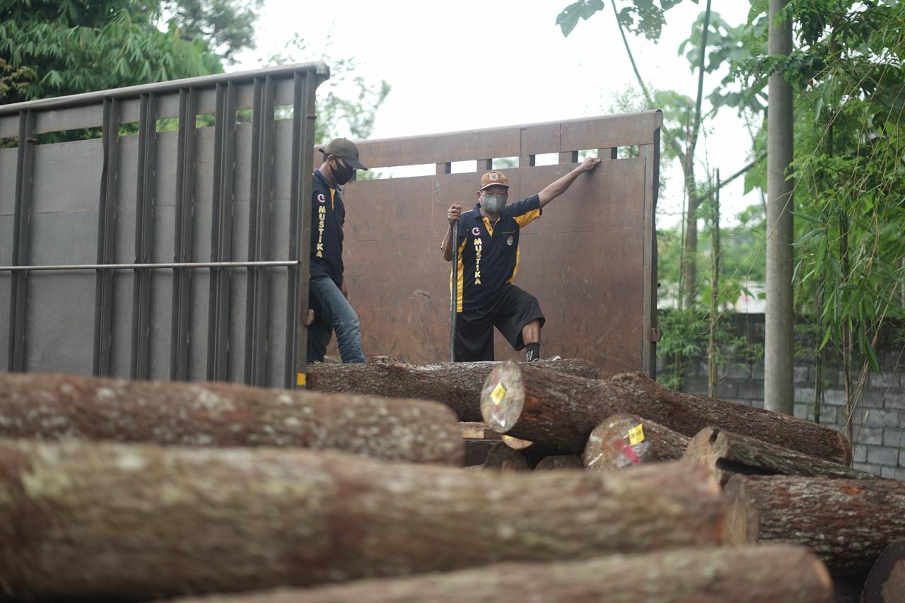 Raw material log delivery